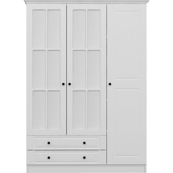 Capeto garderobe med speildører, 135 cm - Hvit Capeto garderobe med speildører, 135 cm - Hvit