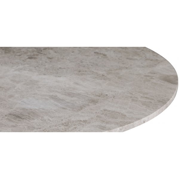 SOHO spisebord Ø105 cm - Børstet aluminium / Sølvmarmor SOHO spisebord Ø105 cm - Børstet aluminium / Sølvmarmor