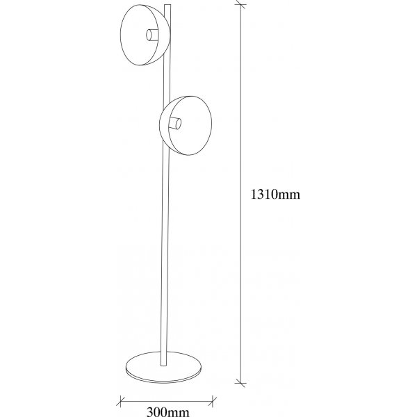 Drammen gulvlampe - Svart/gull Drammen gulvlampe - Svart/gull