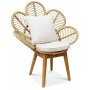 Peacock loungelenestol med pute - Natur
