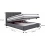 Maison 160x200 cm gr sengeramme med oppbevaring i sengen