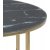 Alisma rundt salongbord med gyldne ben 80 cm - Sort marmorglass
