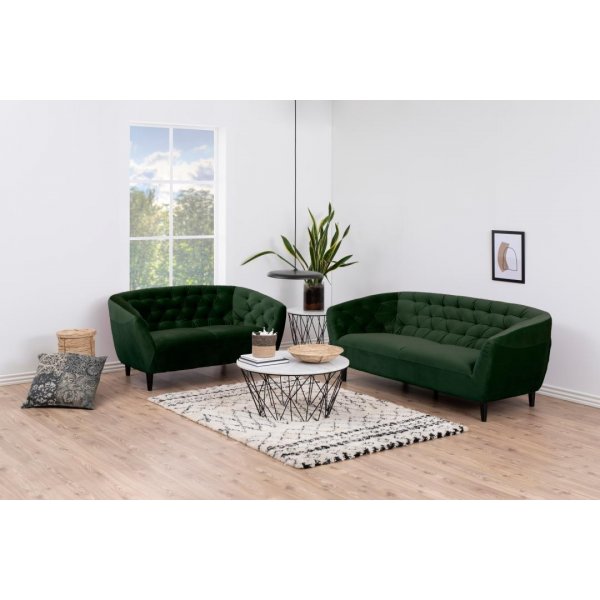 Felicia 2-seter sofa - Skogsgr�nn (Fl�yel)