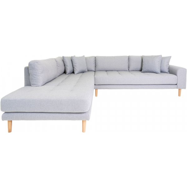 Lido Hjrnesofa med pen finish - Lysegr