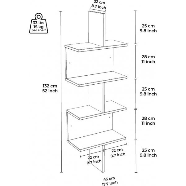 Otto vegghylle - Hvit Otto vegghylle - Hvit