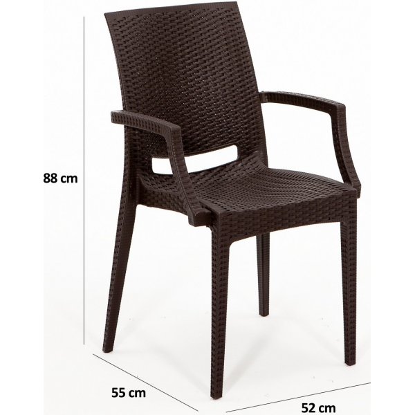 Meco uteservering gruppe med rammestoler - Brun Meco uteservering gruppe med rammestoler - Brun