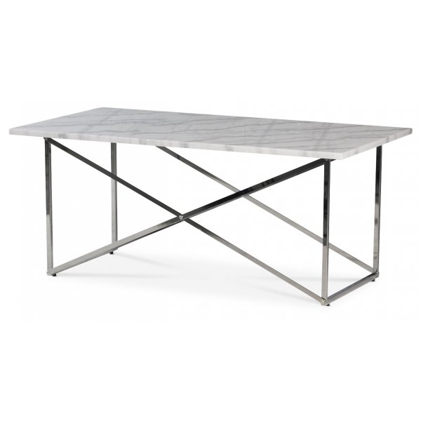 Paladium sofabord - Krom / Ekte lys marmor Paladium sofabord - Krom / Ekte lys marmor