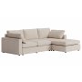 Moby beige divansofa 296 cm - sofa med vendbar divan