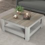 Grado salongbord 89 x 89 cm - Lys gr/eik