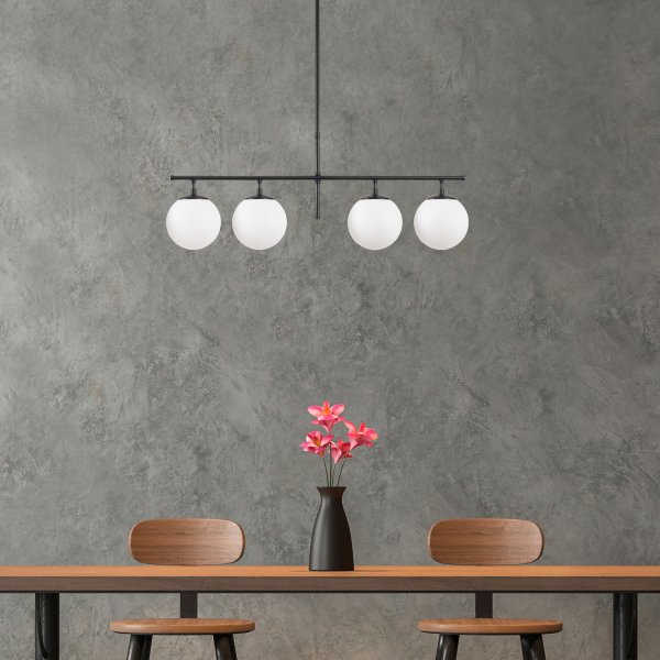 Rosenrd taklampe 10775 - Sort/hvit