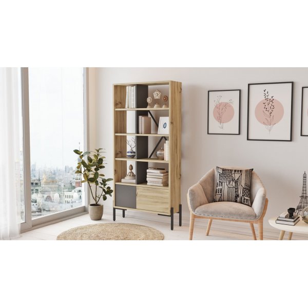 Bruno bokhylle - Felt/antrasitt