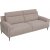 Amsterdam beige 3-seters sofa med hy rygg