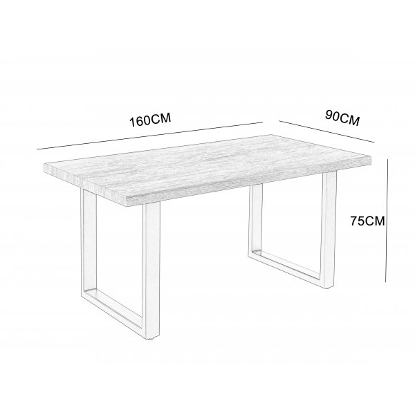 Aster spisebord 160x90 cm - Eik Aster spisebord 160x90 cm - Eik