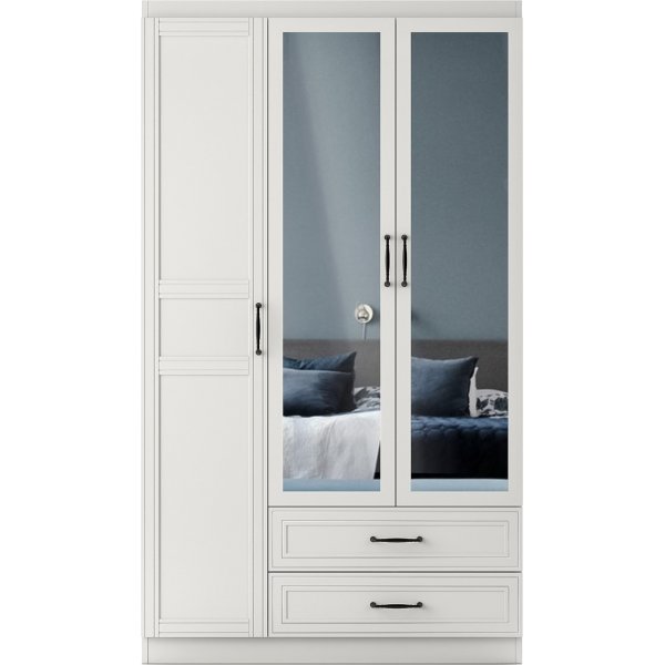 Henna garderobe 105 x 50 x 182 cm - Hvit