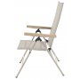 Positionsstol beige med armstd i ek-aintwood