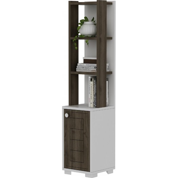 Canard bokhylle - Hvit/valnøtt Canard bokhylle - Hvit/valnøtt