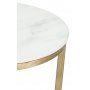 Palasso rundt lampebord - Messing / Lys marmorering