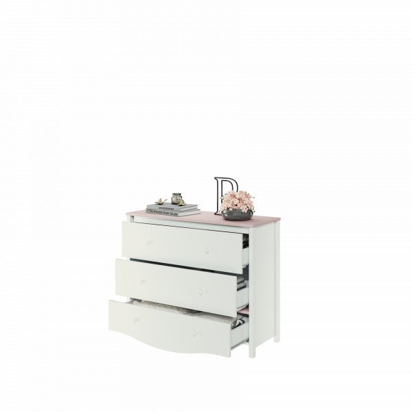Lettitia kommode - Hvit/rosa Lettitia kommode - Hvit/rosa