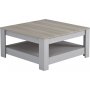 Grado salongbord 89 x 89 cm - Lys gr/eik