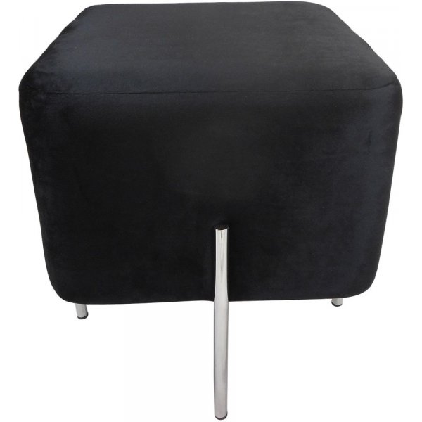 Maude puff - Svart/krom Maude puff - Svart/krom