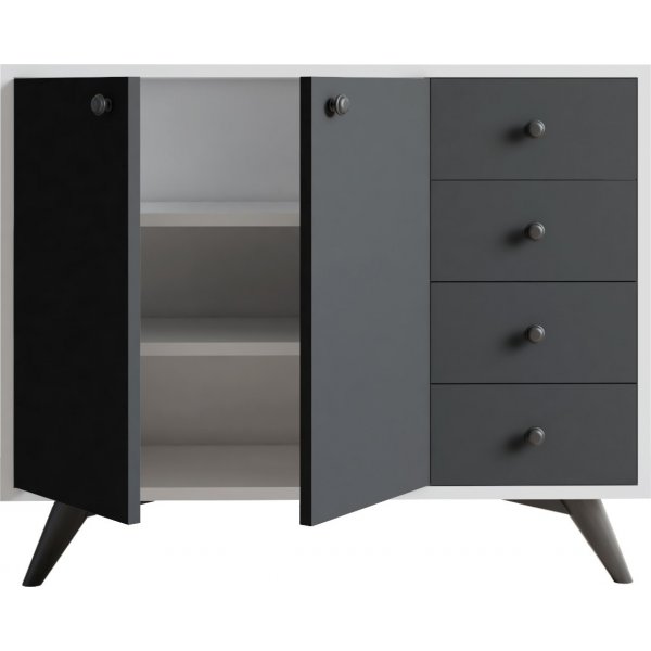 Waga oppbevaringsmbel - Hvit/antrasitt