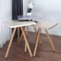 Trippelsett bord 34 x 34 cm - Cappuccino/gr/krem