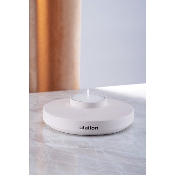 Space telysholder med stearinlys - Beige Space telysholder med stearinlys - Beige