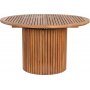 Salt rundt uttrekkbart spisebord i teak 115 + 40 cm