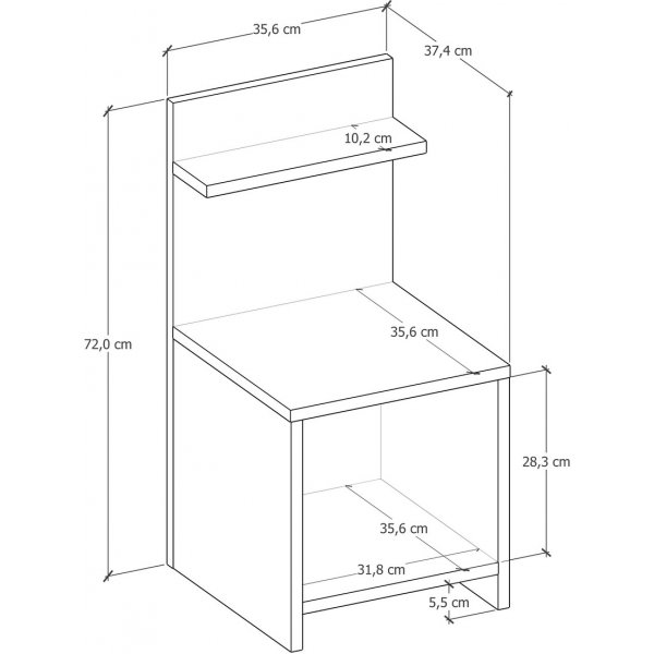 Vidora nattbord - Antrasitt Vidora nattbord - Antrasitt