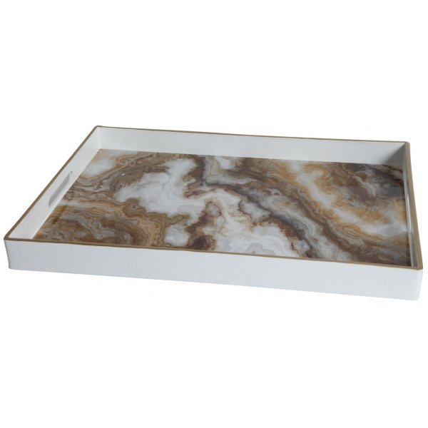 Marmor serveringsbrett - Brun marmor
