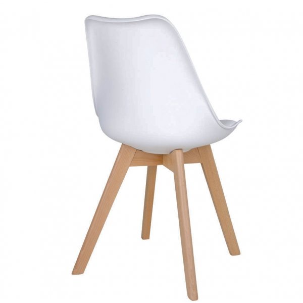 Molde Spisestol - Hvit/Natur Molde Spisestol - Hvit/Natur