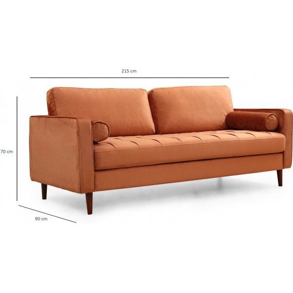 Rome 3-seters sofa - Oransje Rome 3-seters sofa - Oransje