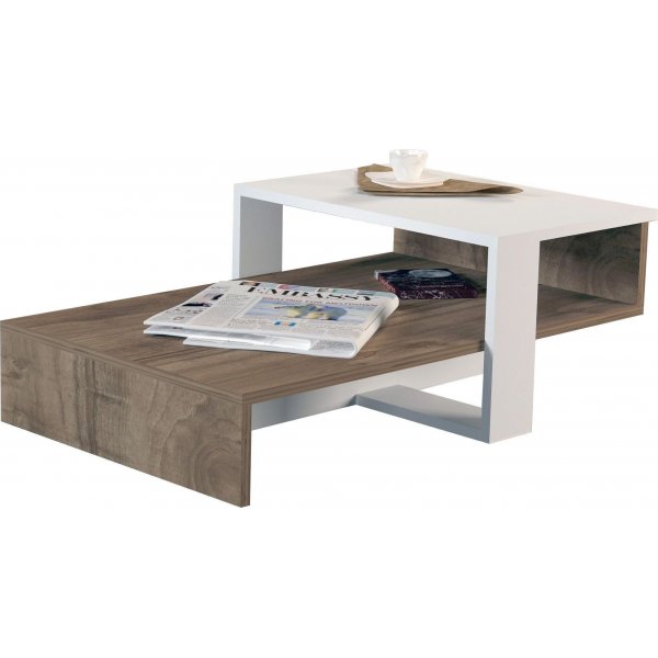 Charm salongbord - Hvit/valnøtt Charm salongbord - Hvit/valnøtt