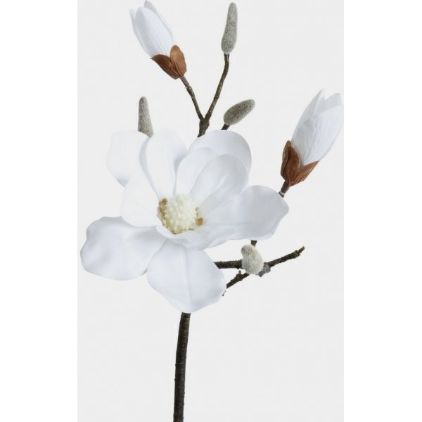 Magnolia kunstig plante - Hvit