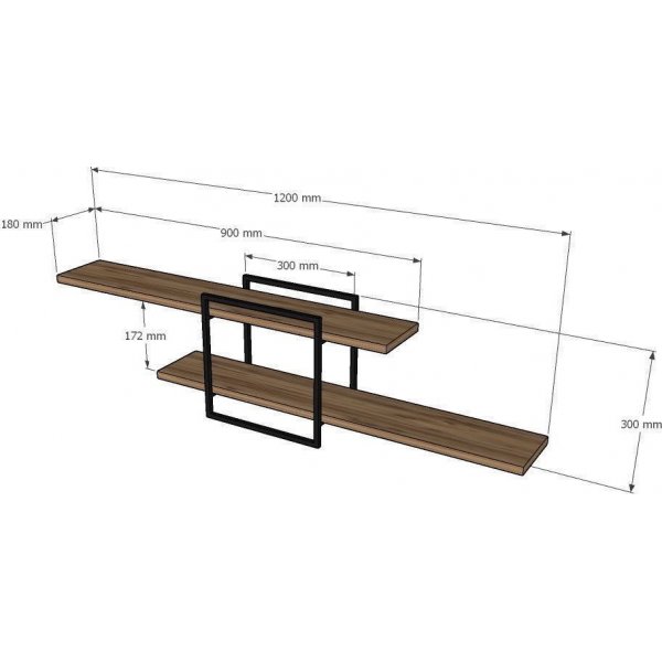 Måne vegghylle - Furu Måne vegghylle - Furu
