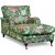 Howard Spirit divan lenestol i blomsterstoff - Eden Parrot Green