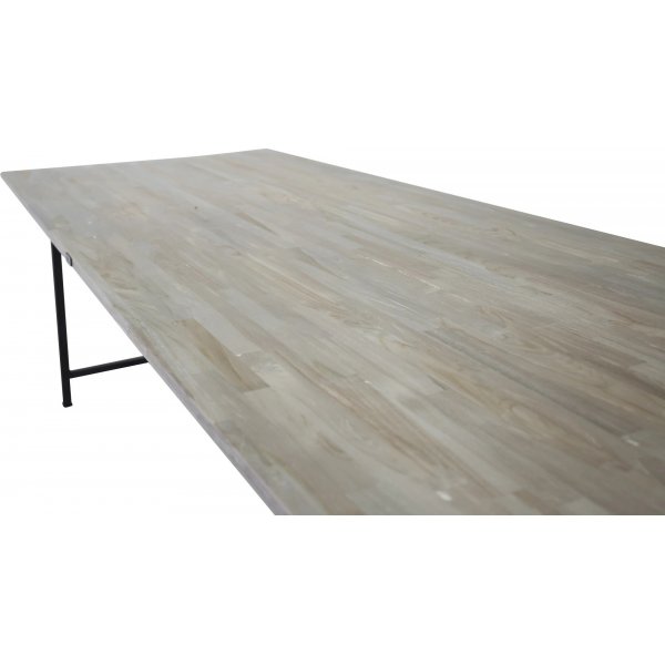 Kvarn�sen spisebord, 250 cm - Teak/svart