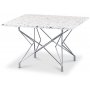 Terrazzo sofabord 75 x 75 cm - Cosmos Terrazzo & understell Star krom