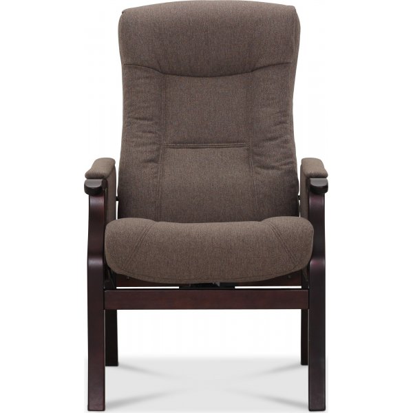 Bergen lenestol med fotskammel - Brunt stoff Bergen lenestol med fotskammel - Brunt stoff