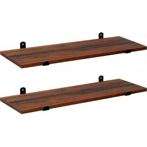 Sidevegghylle, 2-pakning - Brun/svart Sidevegghylle, 2-pakning - Brun/svart