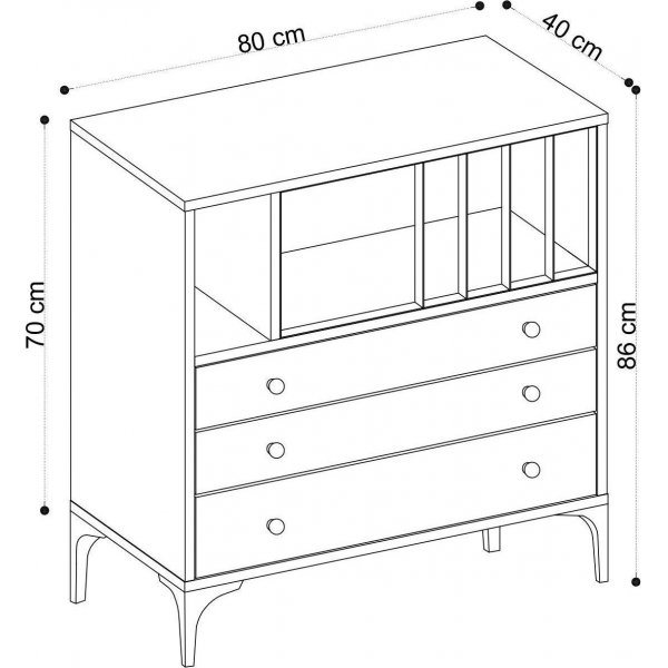 Nevada kommode - Eik