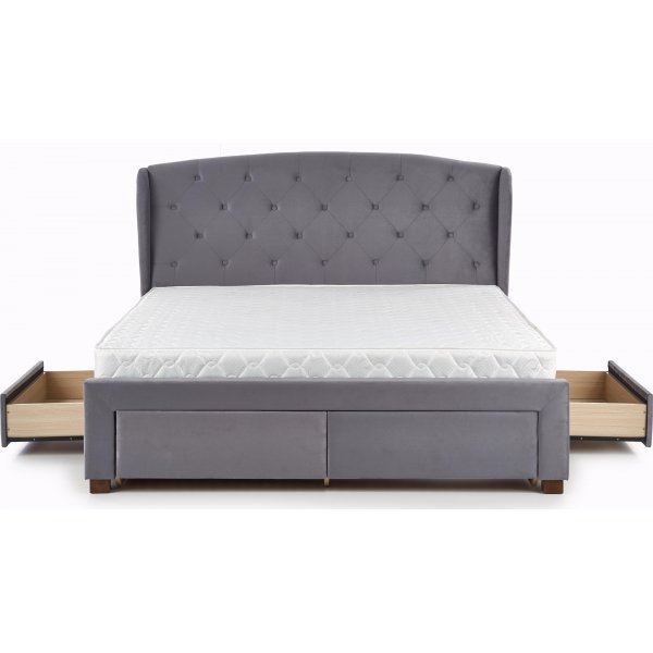 Binta sengeramme - Grå/valnøtt Binta sengeramme - Grå/valnøtt