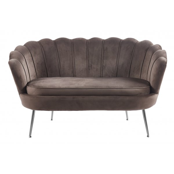 Musslan 2-seters sofa - Brun / krom Musslan 2-seters sofa - Brun / krom