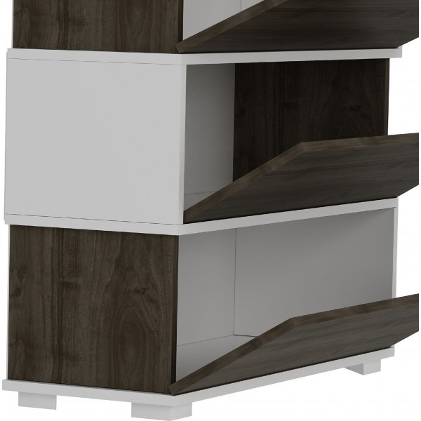 Aris skoskap - Valn�tt/hvit