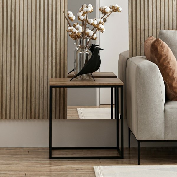 Basak salongbord 52 x 50 cm - Valn�tt