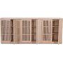 Level sideboard med drer i ribber B210 cm - Whitewash