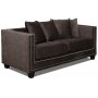 Temple Double Deco 2-seters sofa - Vintage brune / slv nagler