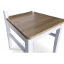 Spisegruppe Annika 180 cm bord med 6 stoler med sete og kryssrygg - Hvit / Oljet eik
