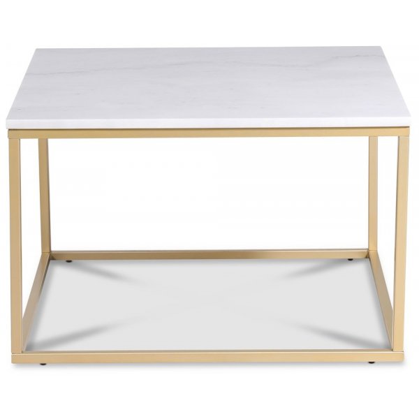 Accent stuebord 75 - Hvit marmor / Matt messing Accent stuebord 75 - Hvit marmor / Matt messing
