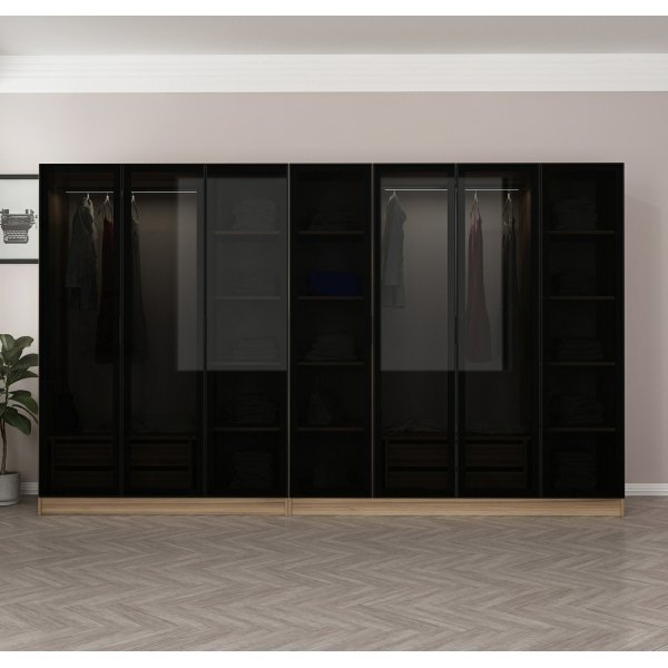 Cavolo garderobeskap 315x52x210 cm, variant B - Brun Cavolo garderobeskap 315x52x210 cm, variant B - Brun